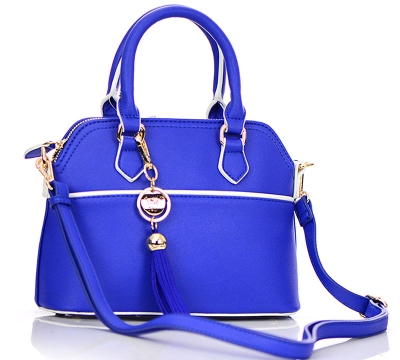 Faux Leather Hand Bag K1040 37810 Royal Blue